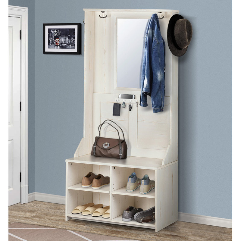 Dovecove Hall Tree with Bench and Shoe Storage & Reviews Wayfair